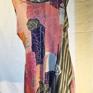 From Barcelona, A Sokura M sz Sleeveless Cowl Neck Dusty Pink/Lavender Top